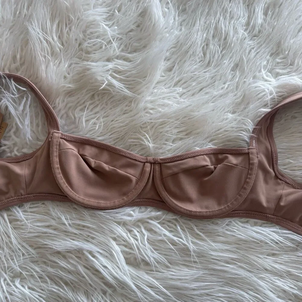 Skims Shaping Swim Unlined Underwire Bikini Top Sienna Size XS